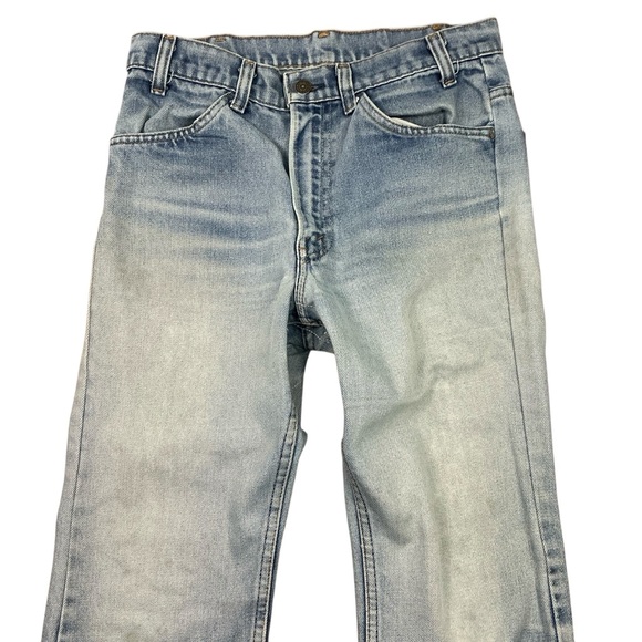 Vintage Levi’s 70s orange tab boot cut light wash jeans 27 x 27 USA made - Picture 6 of 9
